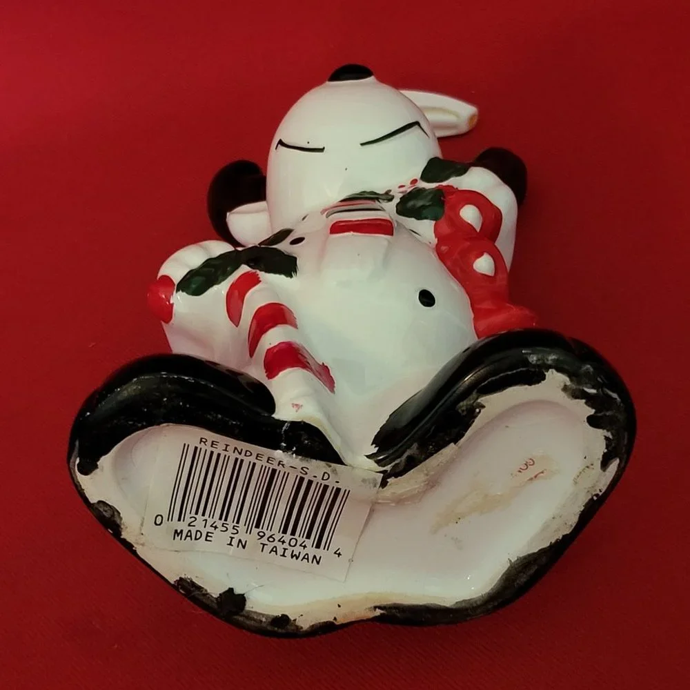 Ceramic Christmas Reindeer Soap Lotion Dispenser for Kitchen Bath